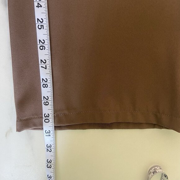 Princess Polly Archer Pant Lower Impact Wide leg Pleated Front Size 2 Brown - Picture 7 of 7